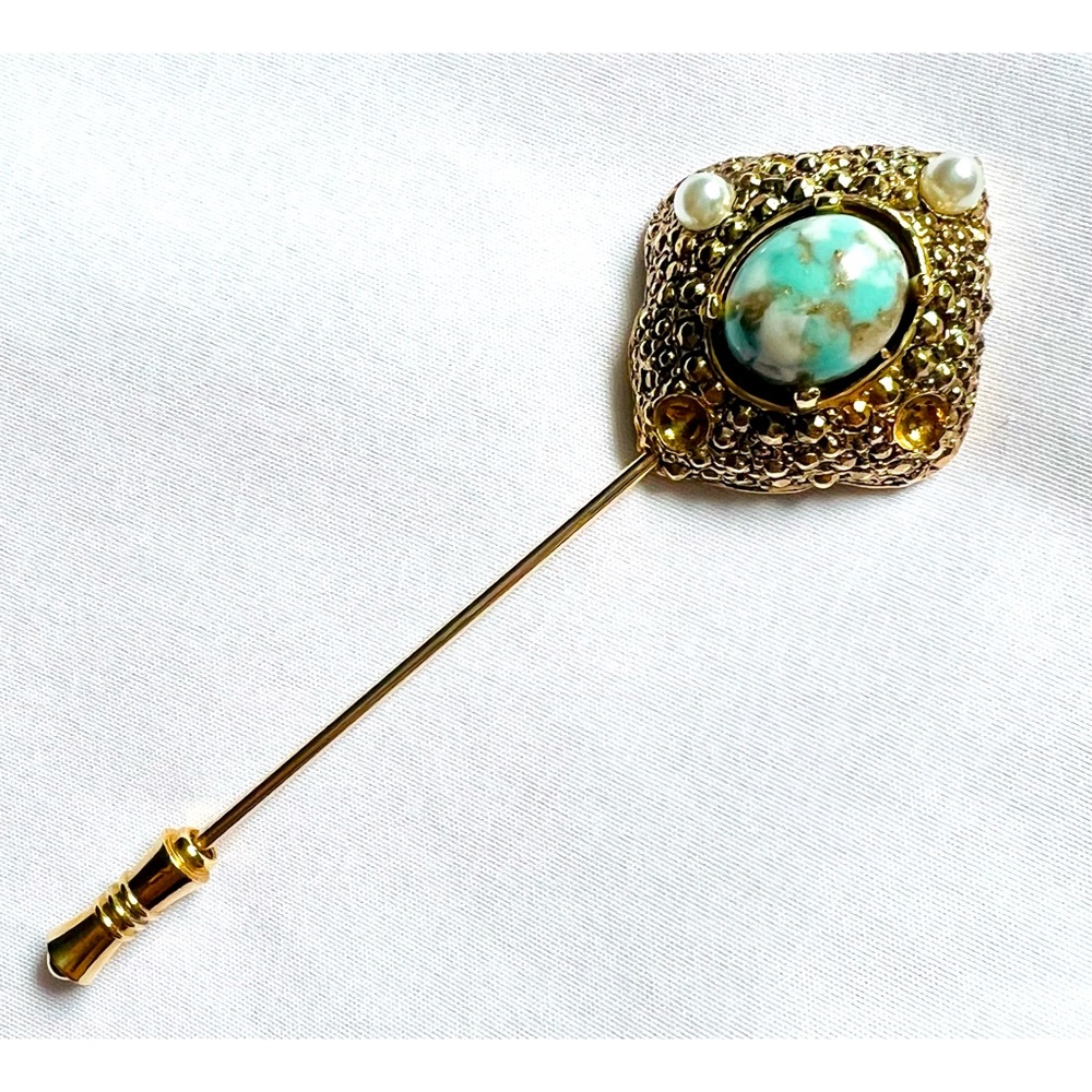Vintage 1968 Sarah Coventry Remembrance Long Stem Pin Lapel Pin Brooch